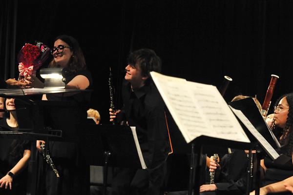 Students performing at the 2023-2024 All County Band Concert